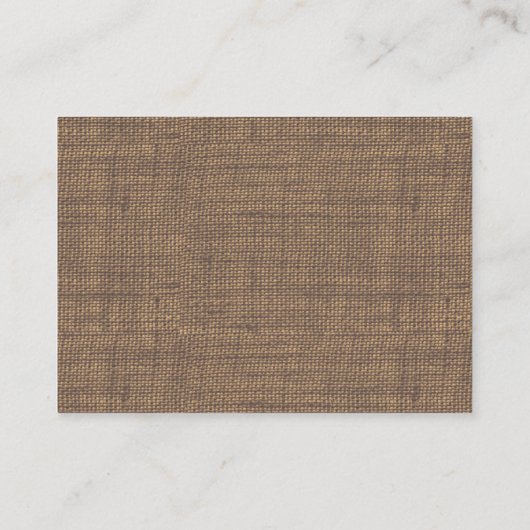 Rustieke Kant en Burlap Gereserveerde Zitplaatsen Plaatskaartje (Achterkant)