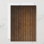 Rustieke kant en schuur hout bruiloft kaart (Achterkant)