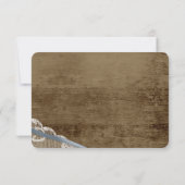 Rustieke kant en schuur hout bruiloft RSVP Kaart (Achterkant)