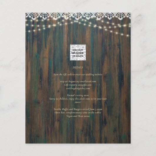 Rustieke Kant Gypsophila Lichten Metselaars Pot Hu Flyer (Achterkant)