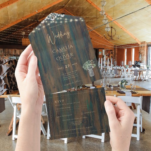 Rustieke Kant Gypsophila Lichten Metselwerk Pot Tr All In One Uitnodiging