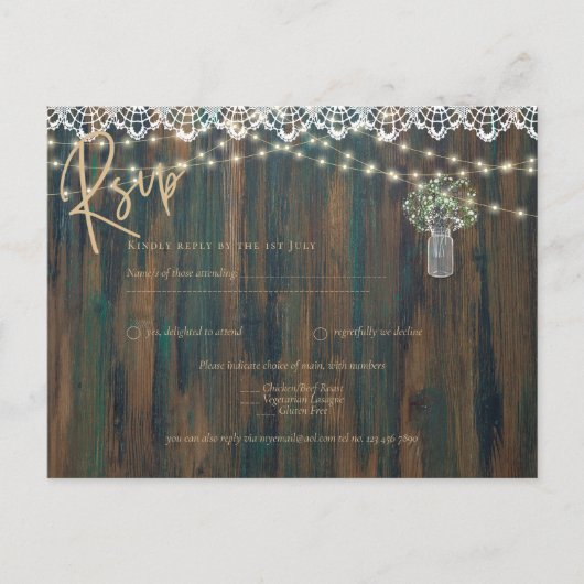 Rustieke Kant Gypsophila Lichten Metselwerk Pot Tr Briefkaart (Voorkant)