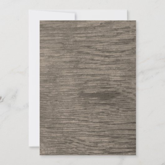 Rustieke  Kant Houten Omheining Script Typografie Kaart (Achterkant)