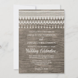 Rustieke Kant Houten Omheining Script Typografie Kaart