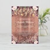 Rustieke kant houten string verlichting |Vrijgezel Kaart (Staand voorkant)