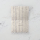 Rustieke  kant houten trouwlichten Dank u Bedankkaart (Binnen)