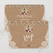 Rustieke Kant Jute Snoerlampen Trouw RSVP (Voorkant / Achterkant)