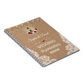 Rustieke Kant Jute Snoerlichten Trouw Planner Notitieboek (Rechterzijde)