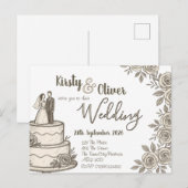 rustieke kant kalligrafie briefkaart (Voorkant / Achterkant)