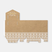 Rustieke Kant & Papier Bruiloft Dank u Geel Bedankdoosjes (Uitgevouwen)