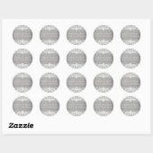 Rustieke kant & schoolbord baby shower sticker (Vel)