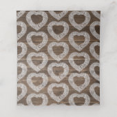 Rustieke kanten hart bruiloft gast plaats kaarten plaatskaartje (Binnenkant ongevouwen)