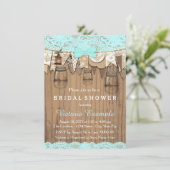 Rustieke Kanten Metselpot Bruidsdiner Kaart (Staand voorkant)