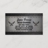 Rustieke kapperszaak kapperszaak visitekaartje (Achterkant)
