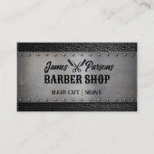 Rustieke kapperszaak kapperszaak visitekaartje (Voorkant)