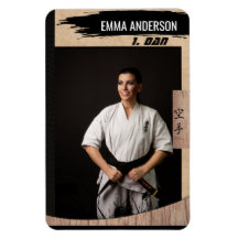 Rustieke Karate Zwarte Band Houten Ruilkaart