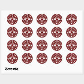 Rustieke kastanjebruin beer pinecone ronde sticker (Vel)