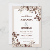Rustieke katoen bruiloft uitnodiging (Voorkant)