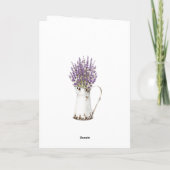 Rustieke katoen lavendel land bruiloft bedankkaart (Achterkant)