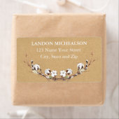 Rustieke katoenen Adresetiketten Etiket (Insitu)