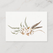 Rustieke katoenen bloemen bruiloft accommodatie Ka Informatiekaartje (Achterkant)