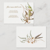 Rustieke katoenen bloemen bruiloft accommodatie Ka Informatiekaartje (Voorkant / Achterkant)