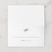 Rustieke katoenen bruiloft plaatskaartje (Buitenkant ongevouwen)