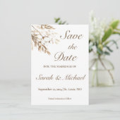 Rustieke katoenen pampa's Bewaar de datum Kaart (Staand voorkant)