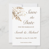 Rustieke katoenen pampa's Bewaar de datum Kaart (Voorkant)