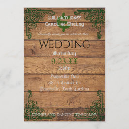 Rustieke Keltische Claddagh bruiloft uitnodiging