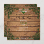 Rustieke Keltische Claddagh bruiloft uitnodiging (Voorkant / Achterkant)