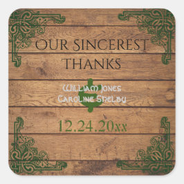 Rustieke Keltische Claddagh Dank u Sticker