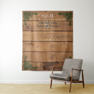 Rustieke Keltische Claddagh Houten Groene Trouw Ac Wandkleed