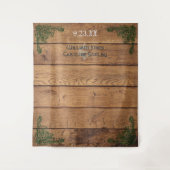 Rustieke Keltische Claddagh houten groene trouw ac Wandkleed (Voorkant)