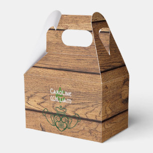 Rustieke Keltische Claddagh houten textuur Bedankdoosjes