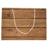 Rustieke Keltische Claddagh houten textuur Groot Cadeauzakje (Achterkant)