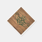 Rustieke Keltische Claddagh houten textuur Servet (Hoek)