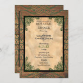 Rustieke Keltische Claddagh repetitie diner uitnod Kaart (Voorkant / Achterkant)