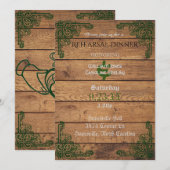 Rustieke Keltische Claddagh repetitie diner uitnod Kaart (Voorkant / Achterkant)