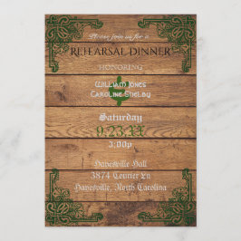 Rustieke Keltische Claddagh repetitie diner uitnod Kaart