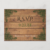 Rustieke Keltische Claddagh RSVP-kaart Uitnodiging Briefkaart (Voorkant)