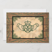 Rustieke Keltische Claddagh Save the Date Kaart (Achterkant)
