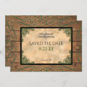 Rustieke Keltische Claddagh Save the Date Kaart (Voorkant / Achterkant)