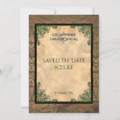 Rustieke Keltische Claddagh Save the Date Kaart (Voorkant)