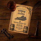 Rustieke Kentucky Bourbon Thema Feest Uitnodiging