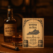 Rustieke Kentucky Bourbon Thema Feest Uitnodiging
