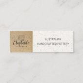 RUSTIEKE KERAMISCHE TERRACOTTA GESPIKKELDE TEXTUUR MINI VISITEKAARTJE (Voorkant)