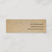 RUSTIEKE KERAMISCHE TERRACOTTA GESPIKKELDE TEXTUUR MINI VISITEKAARTJE (Achterkant)