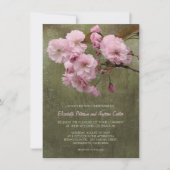 Rustieke Kersenbloesem Bloemen Huwelijk 4.5 "x 6.2 Kaart (Voorkant)