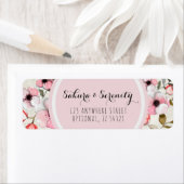 Rustieke Kersenbloesem Sakura Retouradres Etiket (Insitu)